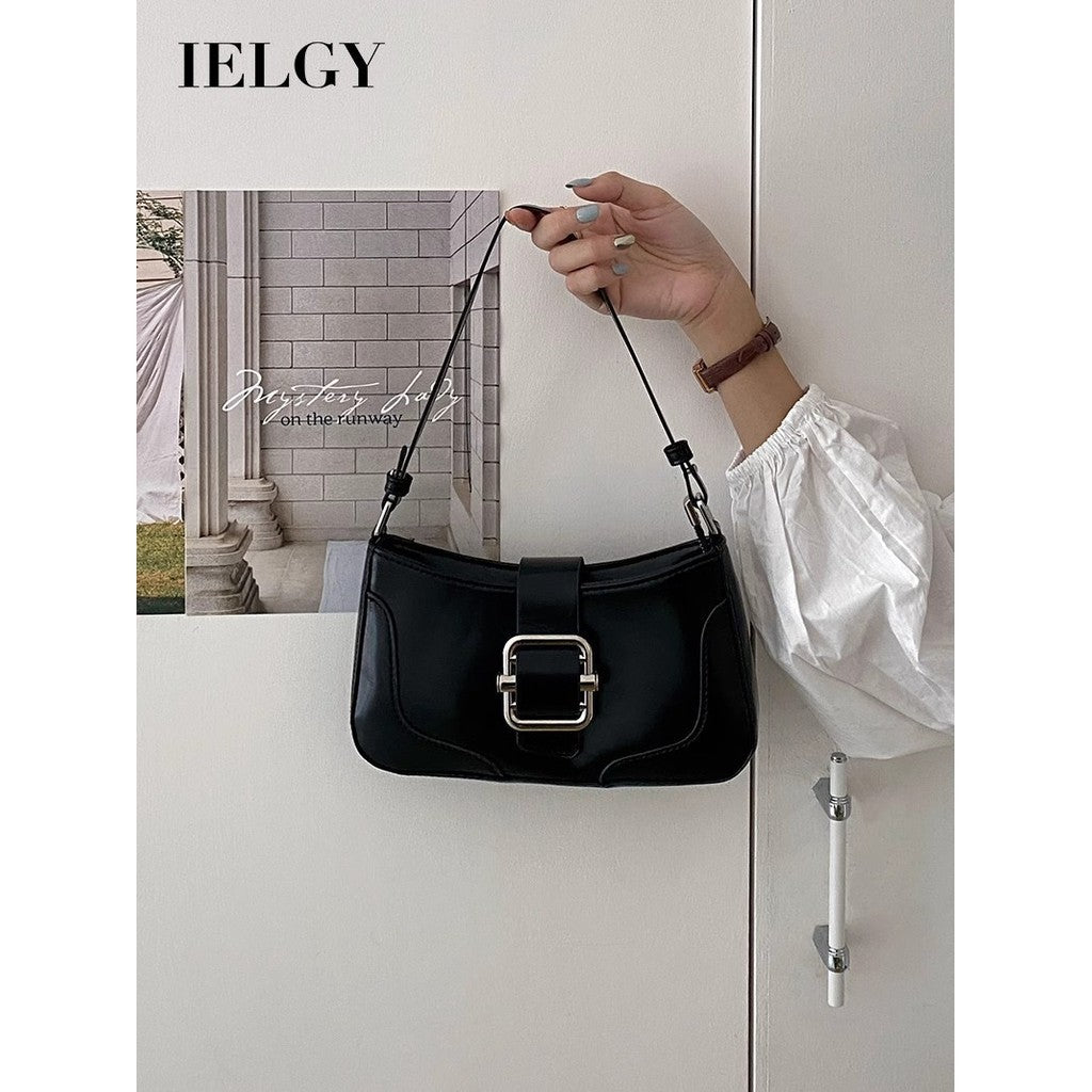 Ielgy Portable Baguette Bag Korean Version Retro One-Shoulder Underarm Bag Niche Texture Messenger Small Square Bag