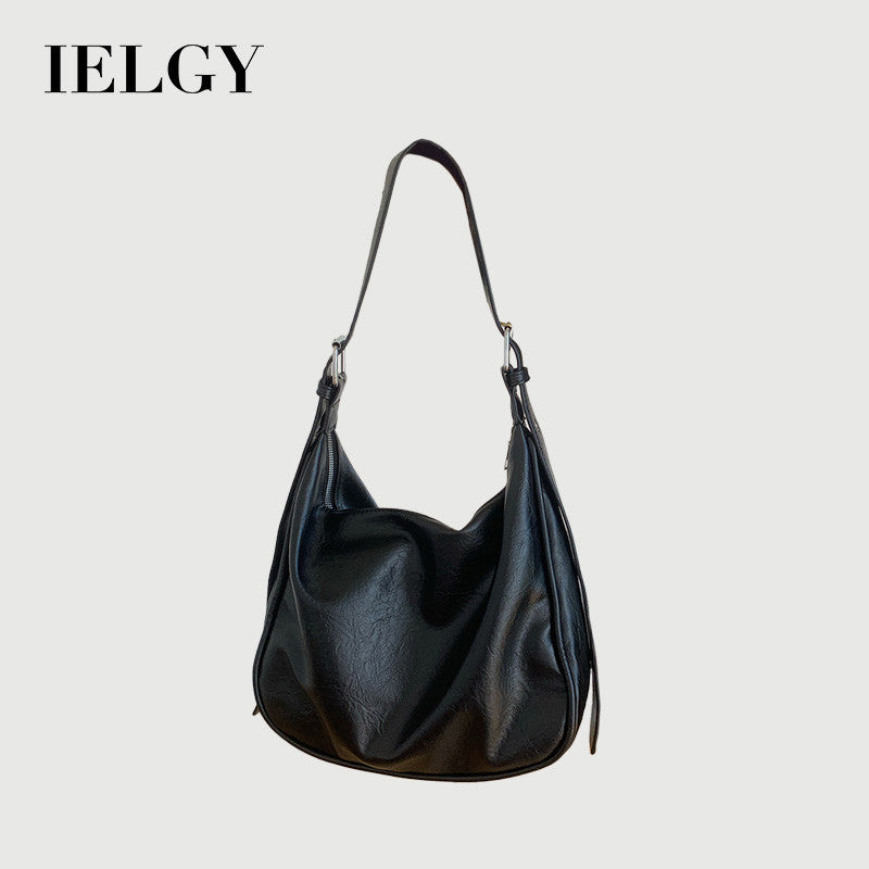 Ielgy High-End Feeling Large-Capacity Bag Retro Fashion Shoulder Bag Niche All-Match Tote Bag