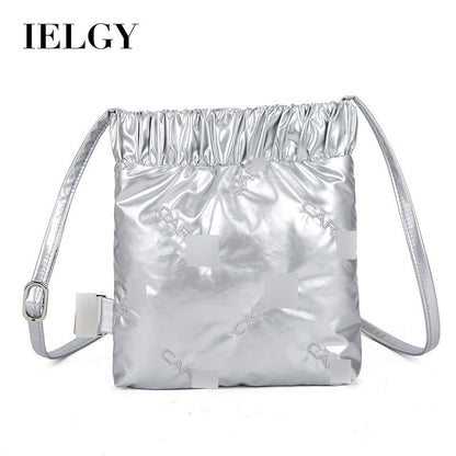 Ielgy All-Match Cross-Body Mobile Phone Bag Small Square Bag Ladies Small Shoulder Bag PU Letter Shoulder Bag