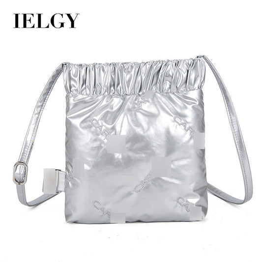 Ielgy All-Match Cross-Body Mobile Phone Bag Small Square Bag Ladies Small Shoulder Bag PU Letter Shoulder Bag