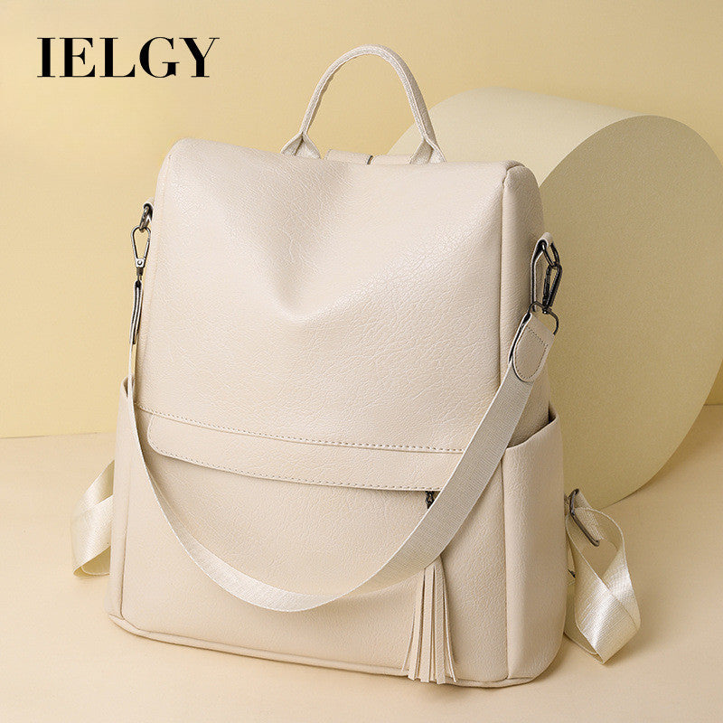 Ielgy Retro Backpack Anti-theft Backpack Large Capacity Casual Men Women Suitable Bag