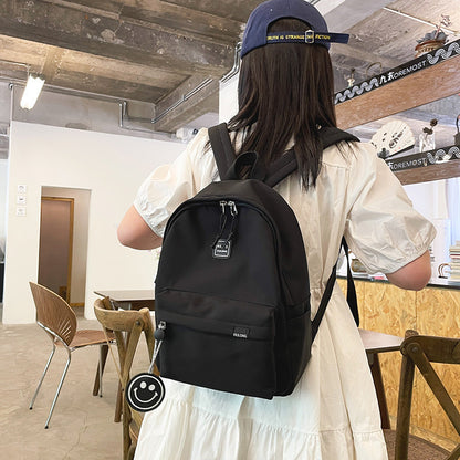 Ielgy Ladies Preppy Style Backpack Small Fresh Cute Student Schoolbag Mori Girl Solid Color Small Backpack