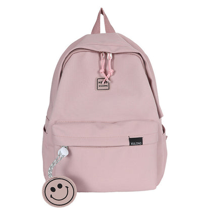 Ielgy Ladies Preppy Style Backpack Small Fresh Cute Student Schoolbag Mori Girl Solid Color Small Backpack