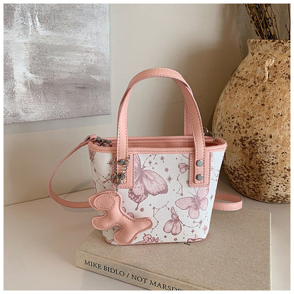 Ielgy All-Match Messenger Bag High-End Niche Texture Portable Bucket Bag