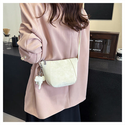 Ielgy Fashionable All-Match Messenger Bag Fashionable Shoulder Underarm Bucket Bag