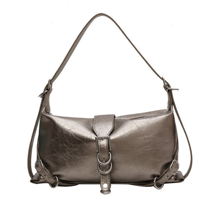 Ielgy Ladies Fashion Texture One-Shoulder Underarm Bag Can Be Cross-Body