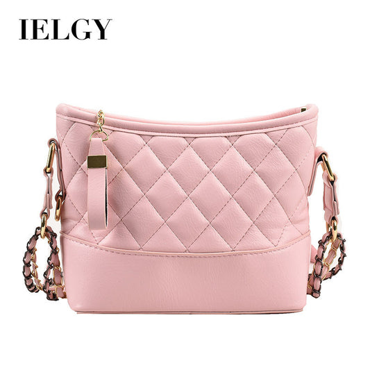 Ielgy Ladies Popular Silver Chain Bag Trendy High-End Texture Niche Diagonal Stray Bag