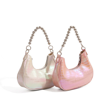 Ielgy Ladies Crescent Underarm Bag High-End Fashion Diagonal All-Match Shoulder Bag