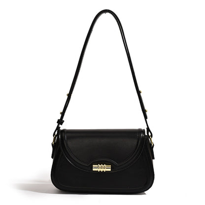 Ielgy Ladies Black Trendy Fashion Small Square Bag All-Match Casual Fashion Trendy Messenger Bag