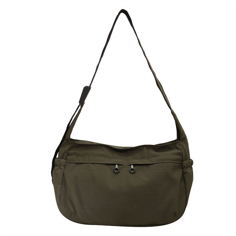 Ielgy Waterproof Nylon Cloth Bag Large Capacity Cross-body Dumpling Bag All-match Casual Lightweight Sports Style Shoulder Bag