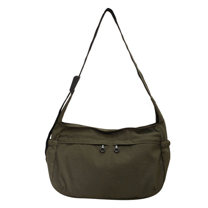 Ielgy Waterproof Nylon Cloth Bag Large Capacity Cross-body Dumpling Bag All-match Casual Lightweight Sports Style Shoulder Bag