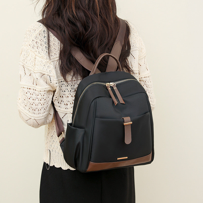 Ielgy Oxford Cloth Ladies Backpack Retro Casual Backpack Large Capacity Outdoor Travel Backpack