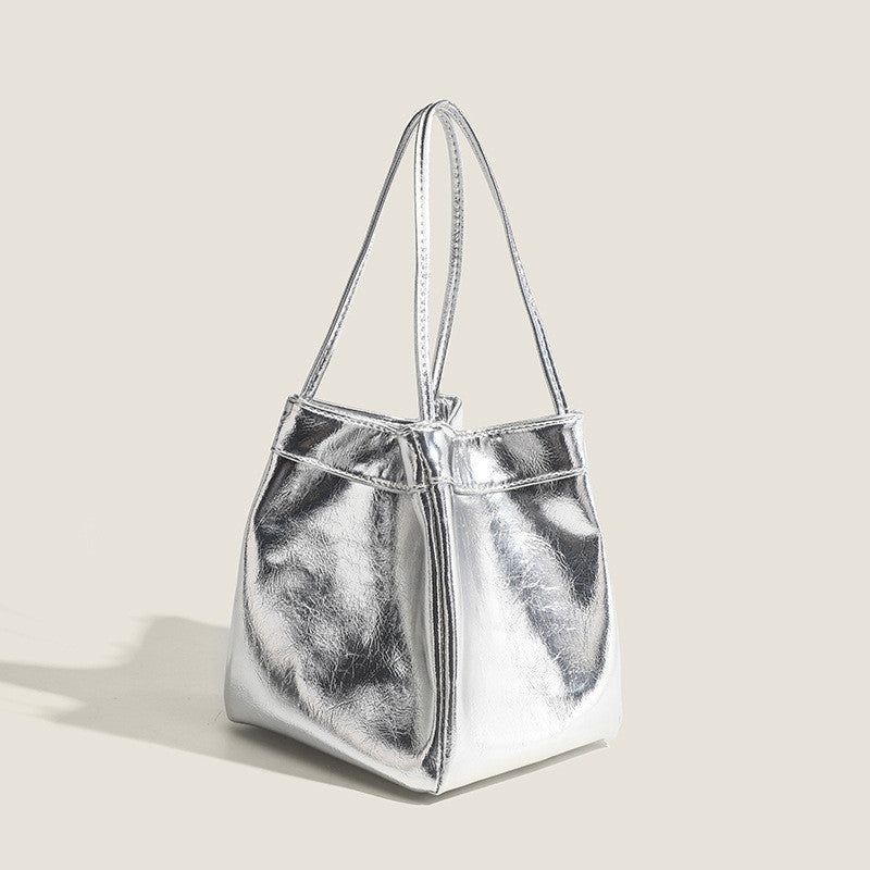 Ielgy Fashion Multi-Purpose Casual Korean Version Bucket Bag Niche Simple Underarm Handbag