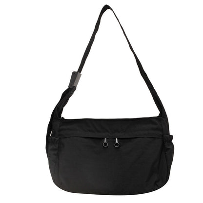 Ielgy Waterproof Nylon Cloth Bag Large Capacity Cross-body Dumpling Bag All-match Casual Lightweight Sports Style Shoulder Bag