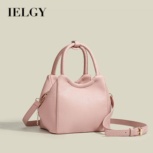 Ielgy Ladies Sweet Pink Lychee Pattern Fashion Small Commuter Shoulder Bucket Bag