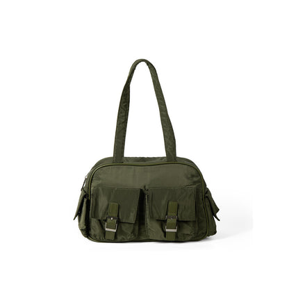 Ielgy Japanese Korean Harajuku Style Shoulder Bag College Students Class Fashion Nylon Multi-Pocket Large-Capac