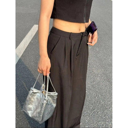 Ielgy Fashion Multi-Purpose Casual Korean Version Bucket Bag Niche Simple Underarm Handbag