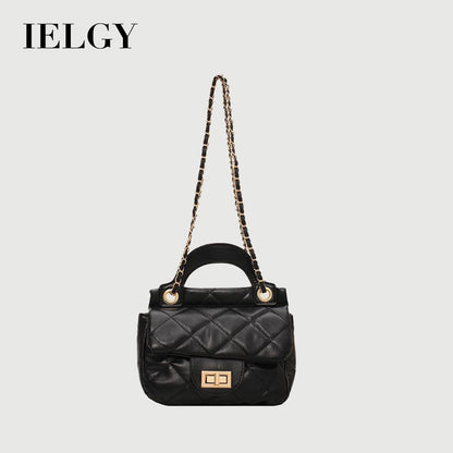 IELGY fashion ladies texture chain shoulder bag Korean version of rhombus