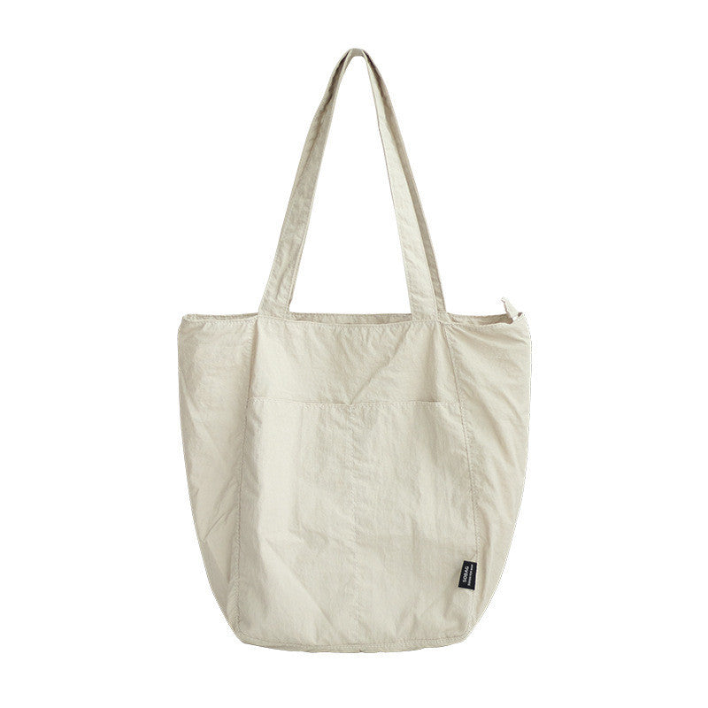 Ielgy Japanese Waterproof Nylon Casual Shoulder Bag Niche Design Feel Large Capacity Commuter Tote Large Bag