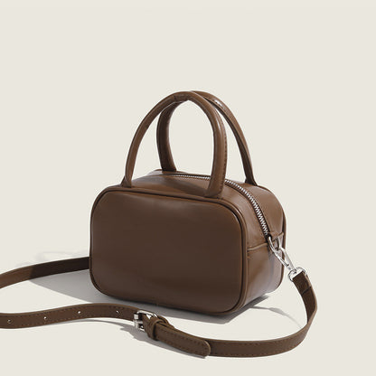 Ielgy Ladies Brown Boston Bag Fashionable Portable Pillow Bag Fashionable All-Match Crossbody