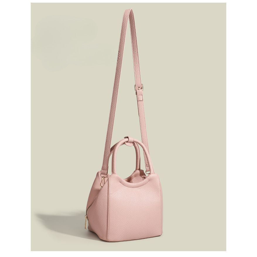 Ielgy Ladies Sweet Pink Lychee Pattern Fashion Small Commuter Shoulder Bucket Bag