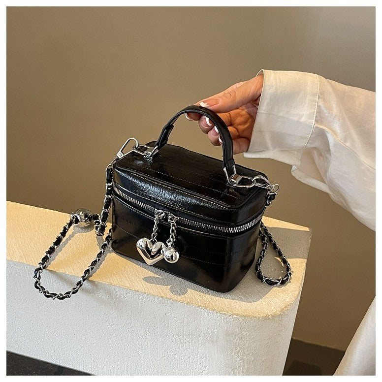 Ielgy High-End All-Match Chain Box Bag All-Match Portable Retro All-Match Cross-Body Small Square Bag