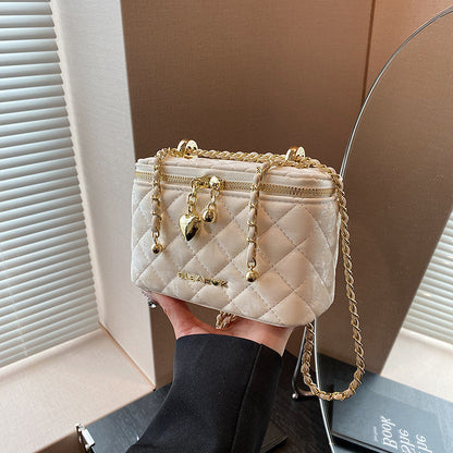 Ielgy High-End Female Bag Fashion Rhombus Chain Texture All-Match One-Shoulder Small Square Bag