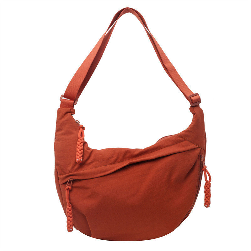 Ielgy Fashionable Large-Capacity Nylon Cloth Messenger Bag All-Match Dump