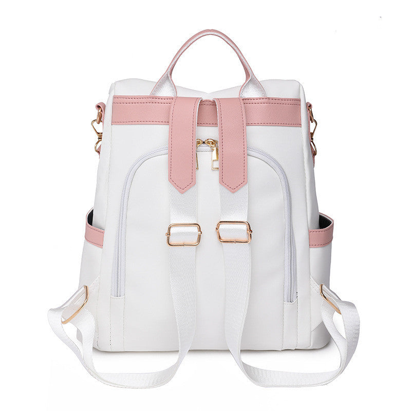 Ielgy Multifunctional Anti-theft Backpack Casual Fashion Soft Leather Large Capacity Outdoor Travel Backpack