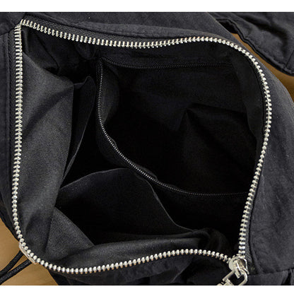 Ielgy Korean Version Fashionable Pleated Underarm Cloud Bag Classy One-Shoulder Nylon Commuter All-Match