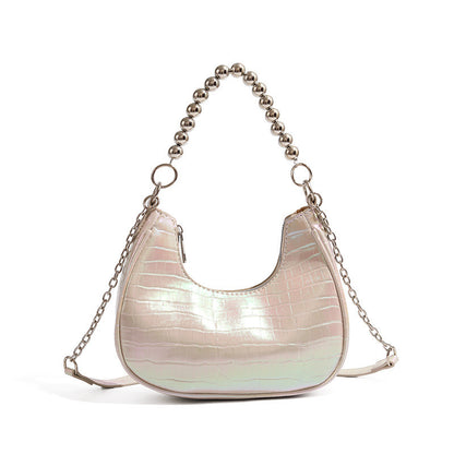 Ielgy Ladies Crescent Underarm Bag High-End Fashion Diagonal All-Match Shoulder Bag