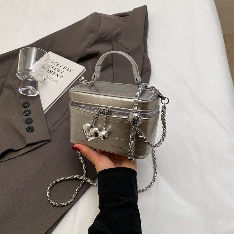 Ielgy High-End All-Match Chain Box Bag All-Match Portable Retro All-Match Cross-Body Small Square Bag