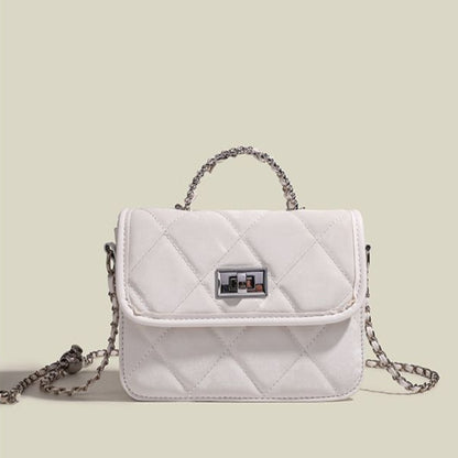 Ielgy Cute Portable Messenger Bag Fashionable All-Match High-End Niche Diamond Chain Shoulder