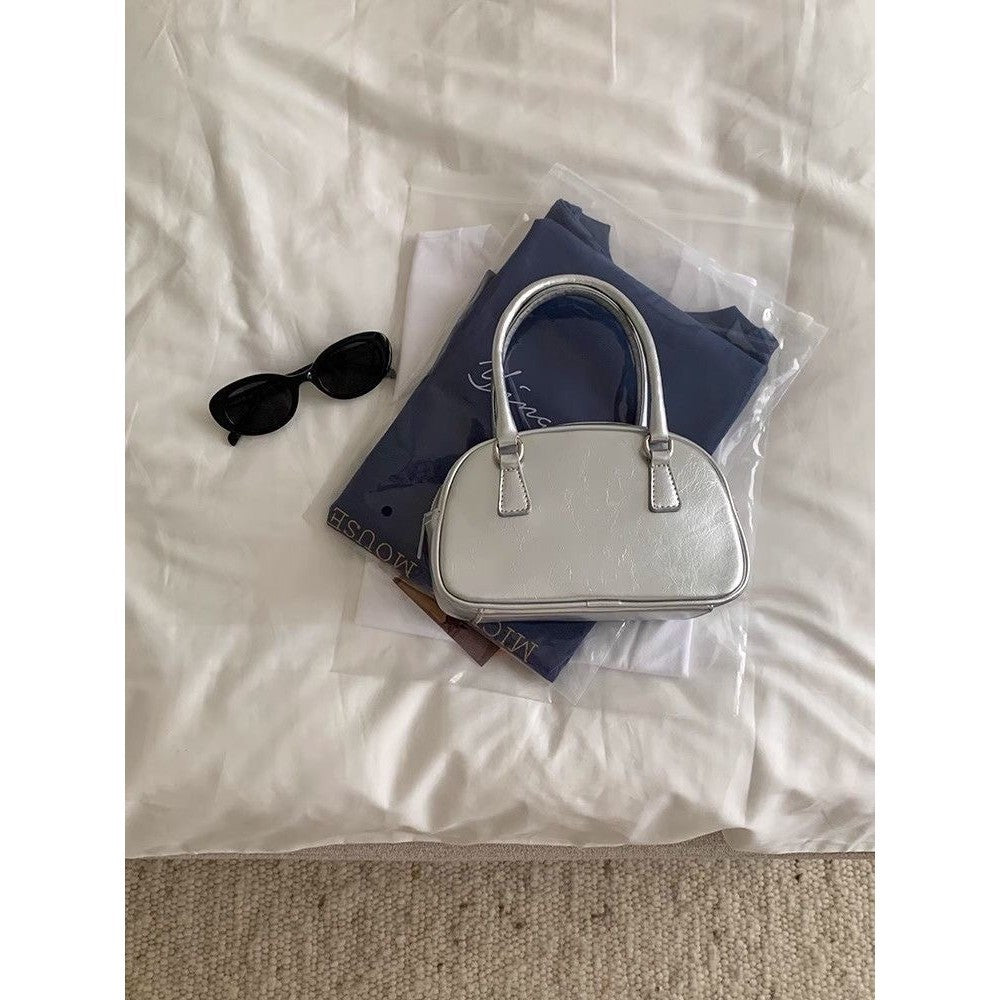 Ielgy Ladies Red Underarm Bag Korean Version Niche Design Portable Small Square Bag Messenger Bowling Bag