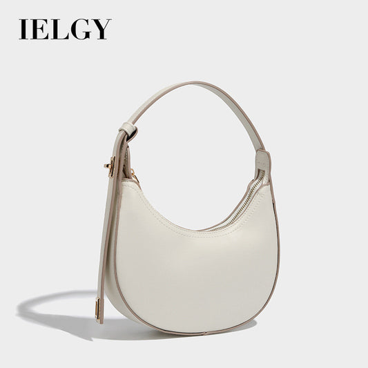 Ielgy Niche Fashionable All-Match Retro Baguette Bag High-End Sense One-Shoulder Armpit Crescent Bag