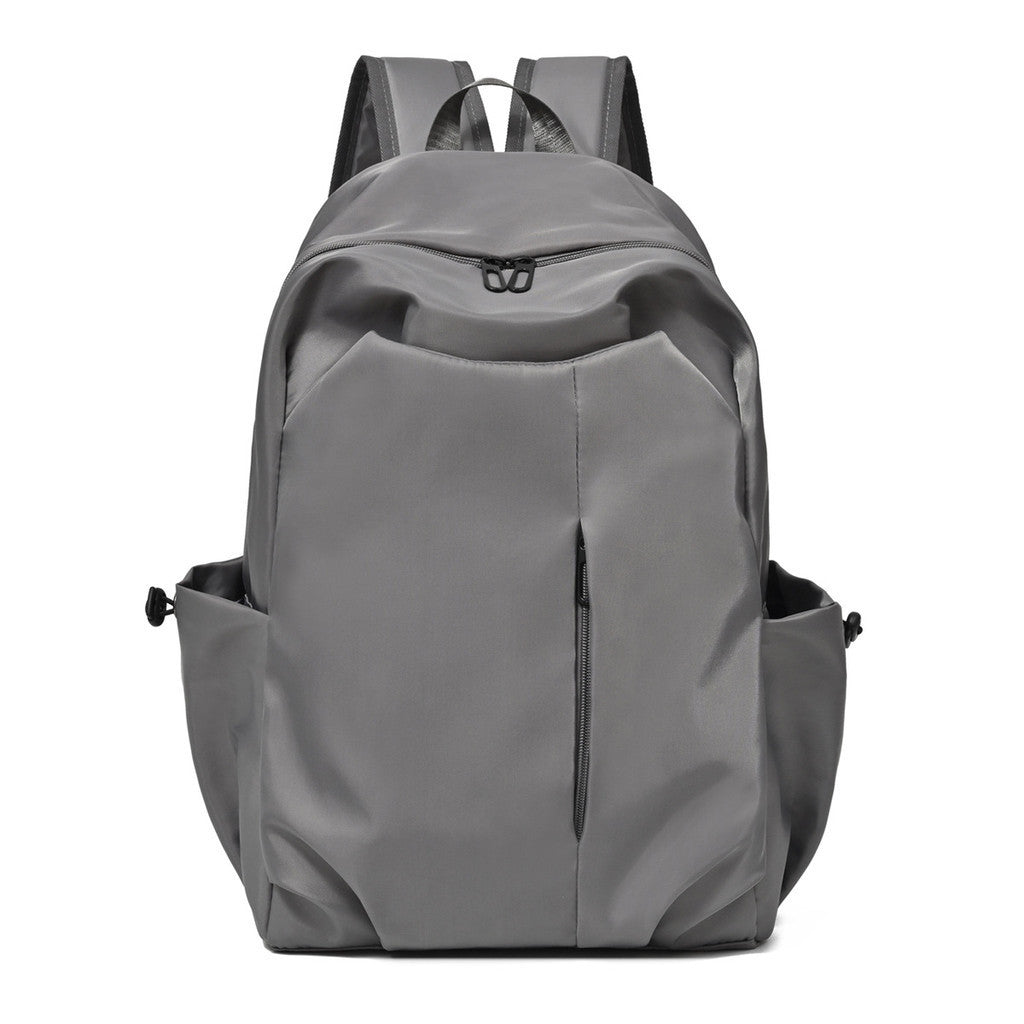 Ielgy Japanese Korean Simple Large-Capacity Solid Color Backpack University School Bag Campus Backpack