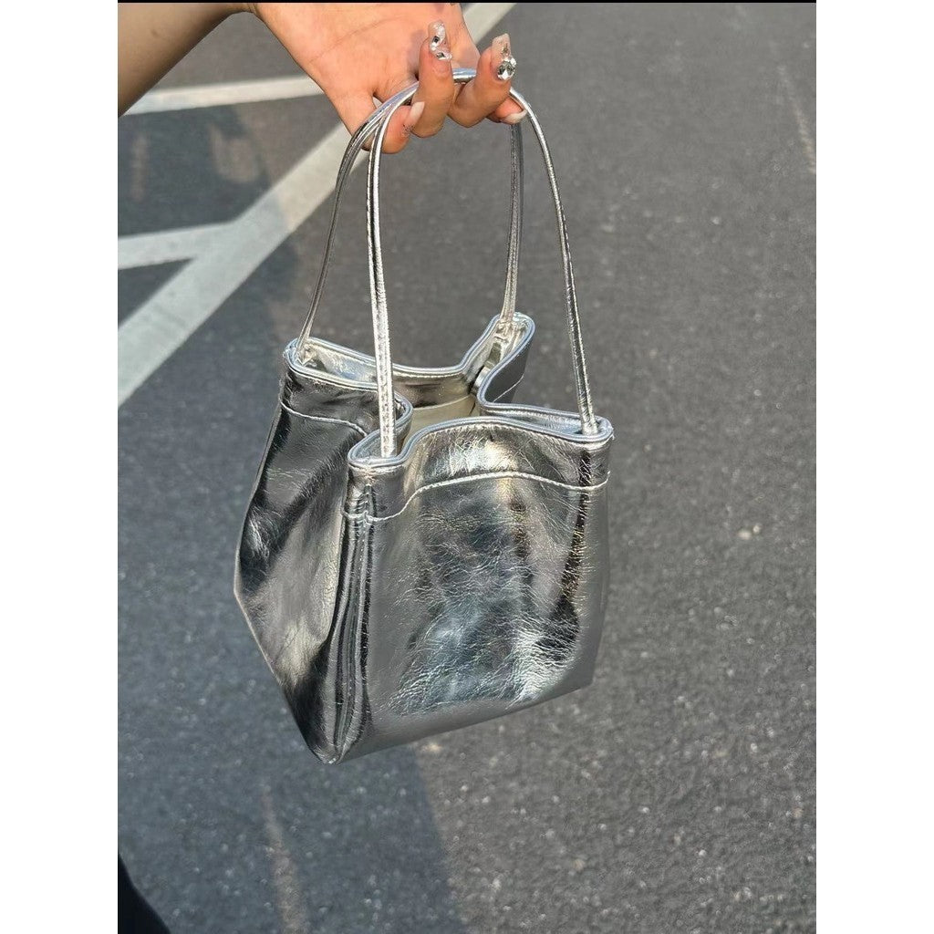 Ielgy Fashion Multi-Purpose Casual Korean Version Bucket Bag Niche Simple Underarm Handbag