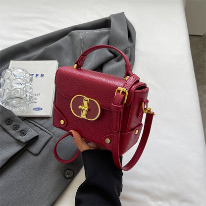 Ielgy High-End Feeling Contrast Female Bag All-Match Cross-Body Fashion Portable Small Square Bag