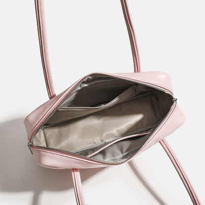 Ielgy Pink Bow One-Shoulder Underarm Bag Casual All-Match Pillow Bag High-End Baguette Bag