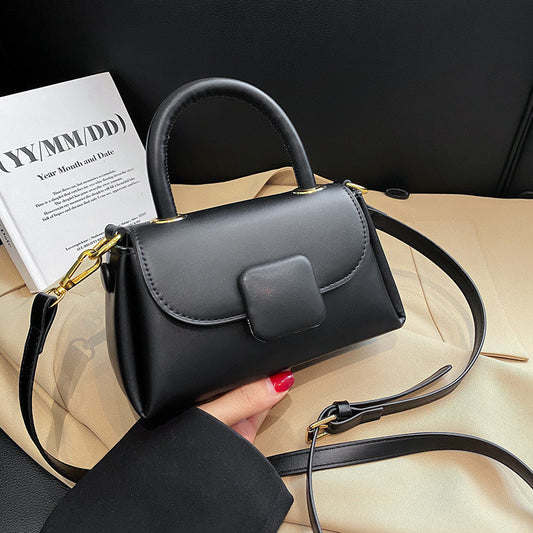 Ielgy All-Match Handbag Ladies Retro Simple Commuter Shoulder Messenger Bag