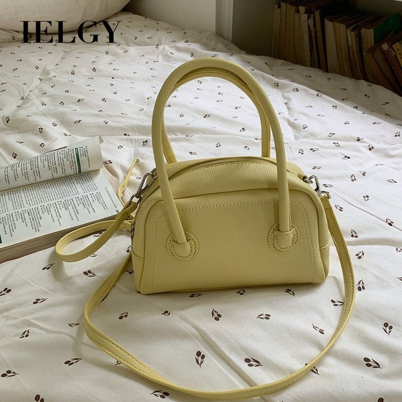 Ielgy Portable Bowling Bag Casual All-Match Small Fresh One-Shoulder Messenger Boston Pillow Bag