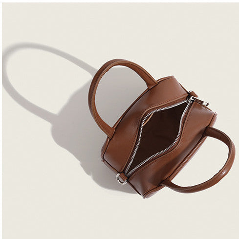 Ielgy Ladies Brown Boston Bag Fashionable Portable Pillow Bag Fashionable All-Match Crossbody