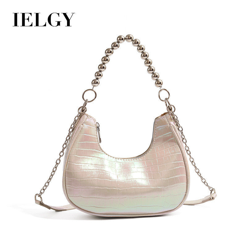 Ielgy Ladies Crescent Underarm Bag High-End Fashion Diagonal All-Match Shoulder Bag