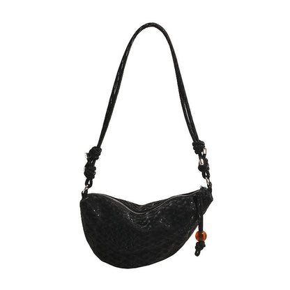 Ielgy Fashion Design Niche Summer Ladies Silver Cross-Body Dumpling Bag