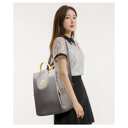 Ielgy Anti-Theft Backpack Commuter Ladies Backpack High-End Sense School Bag Oxford Cloth Waterproof Computer Bag