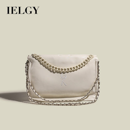 Ielgy Ladies High-End Underarm Pleated Bag Chain Fashion All-Match One-Shoulder Messenger