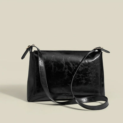 Ielgy Ladies Black Large Capacity Underarm Bag Shoulder Messenger Bag