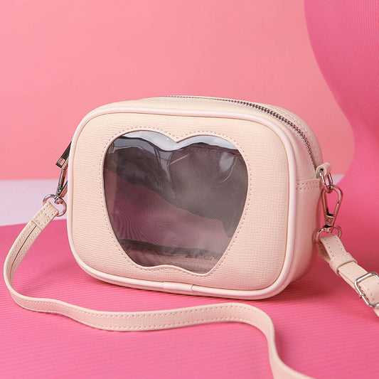 Ielgy Ladies Pink Large Capacity Shoulder Messenger Bag