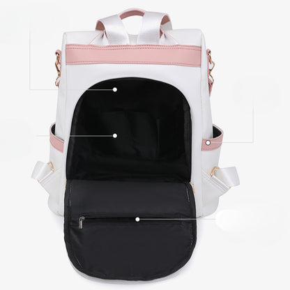 Ielgy Multifunctional Anti-theft Backpack Casual Fashion Soft Leather Large Capacity Outdoor Travel Backpack