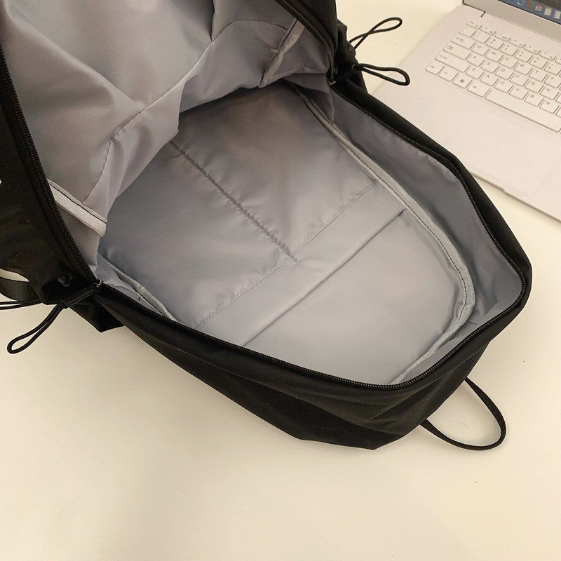 Ielgy Student Backpack Fashion Trendy Large Capacity Water Repellent Student Casual Backpack